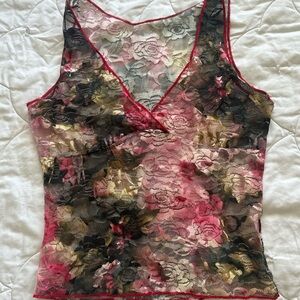 Floral Lace Sleeveless Top